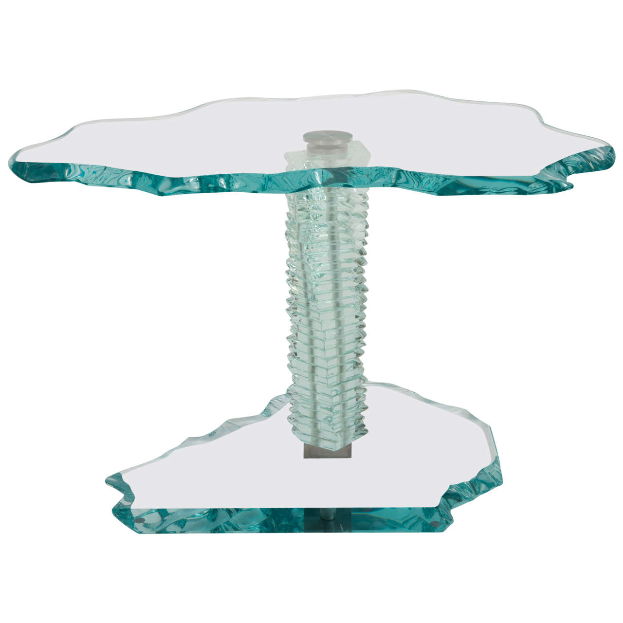 Small  Clear Glass Coffee Table by Danny Lane