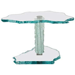Small  Clear Glass Coffee Table by Danny Lane