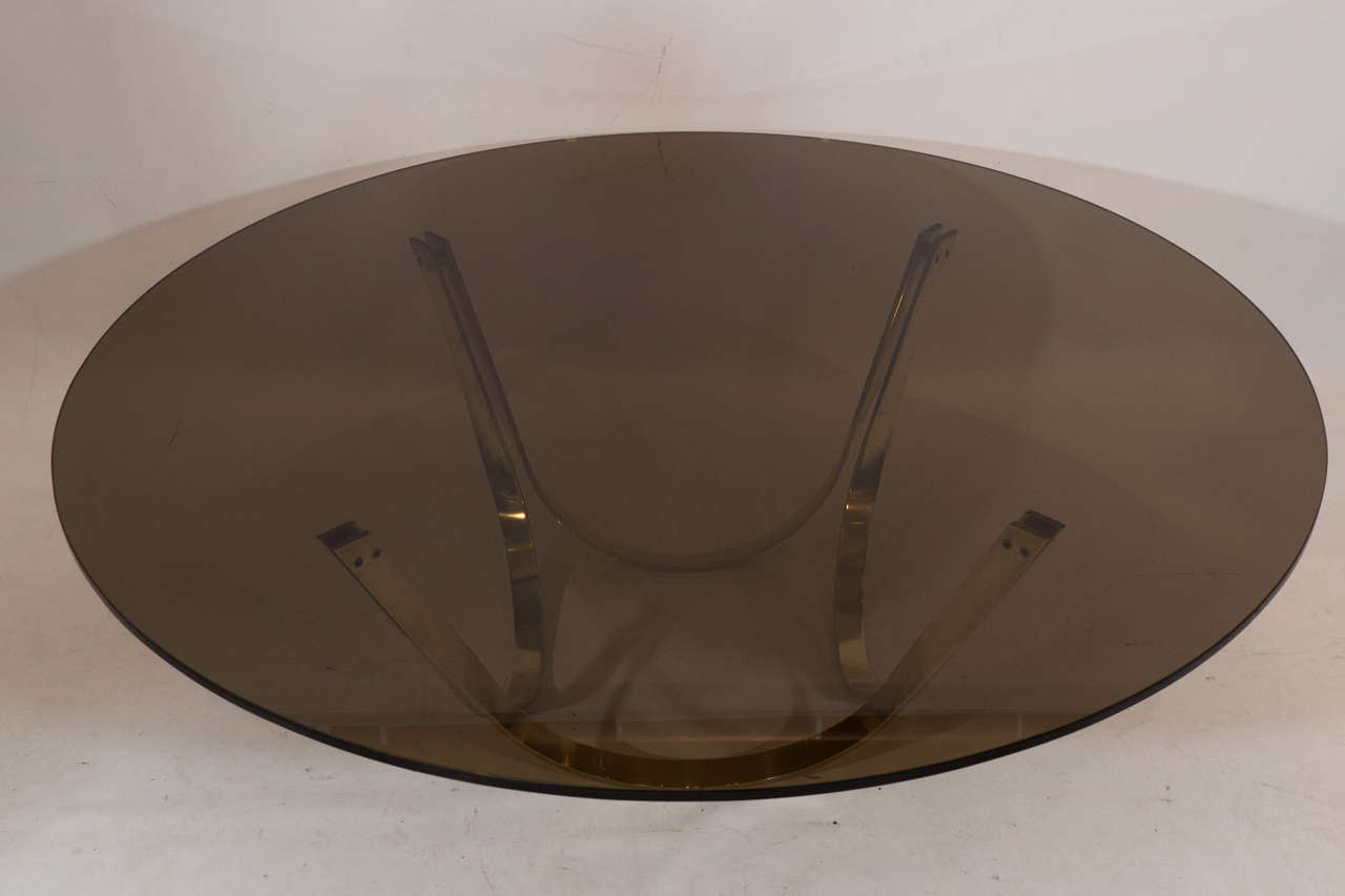 Mid-Century Modern Brass Coffee Table by Roger Sprunger for Dunbar