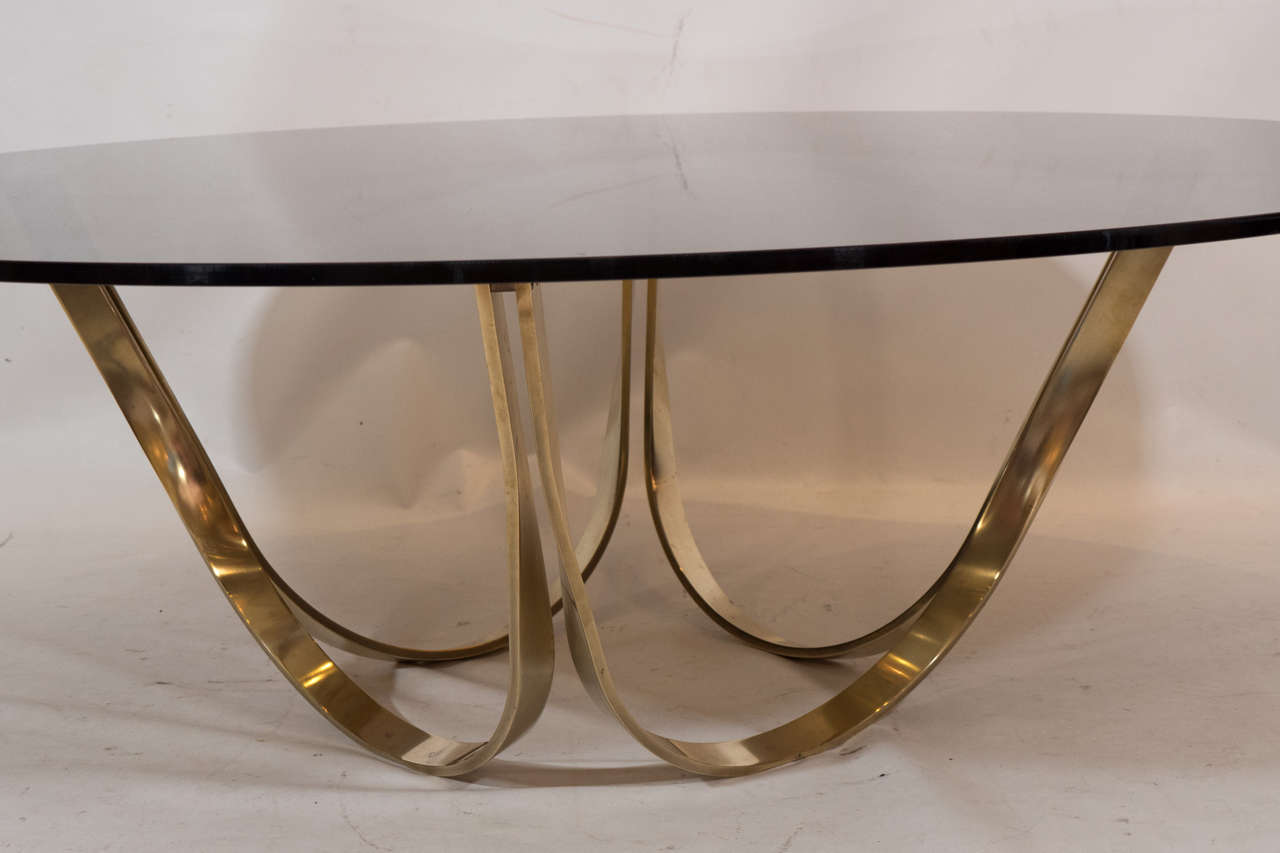 Brass Coffee Table by Roger Sprunger for Dunbar In Good Condition In New York, NY