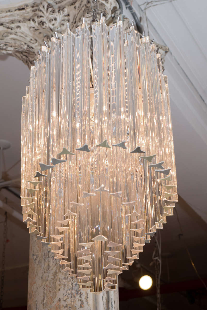 Oval Murano Chandelier In Good Condition In New York, NY