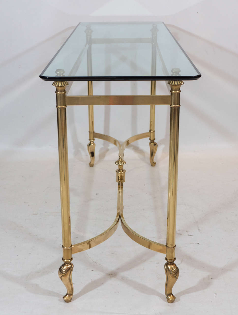 Brass Console Table in the Manner of Maison Jansen In Good Condition In New York, NY