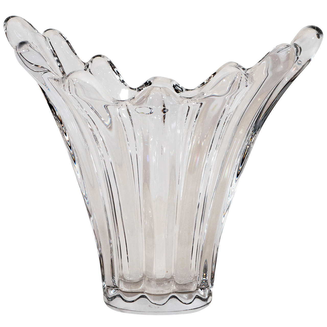 French Vannes Crystal Vase