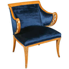 Glamorous Side Chair in the Hollywood Regency Style