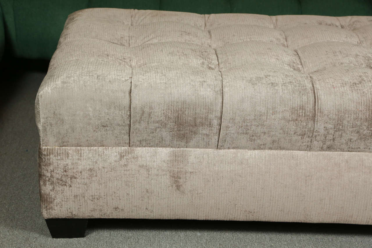 Large Biscuit Tufted Ottoman In Excellent Condition In New York, NY