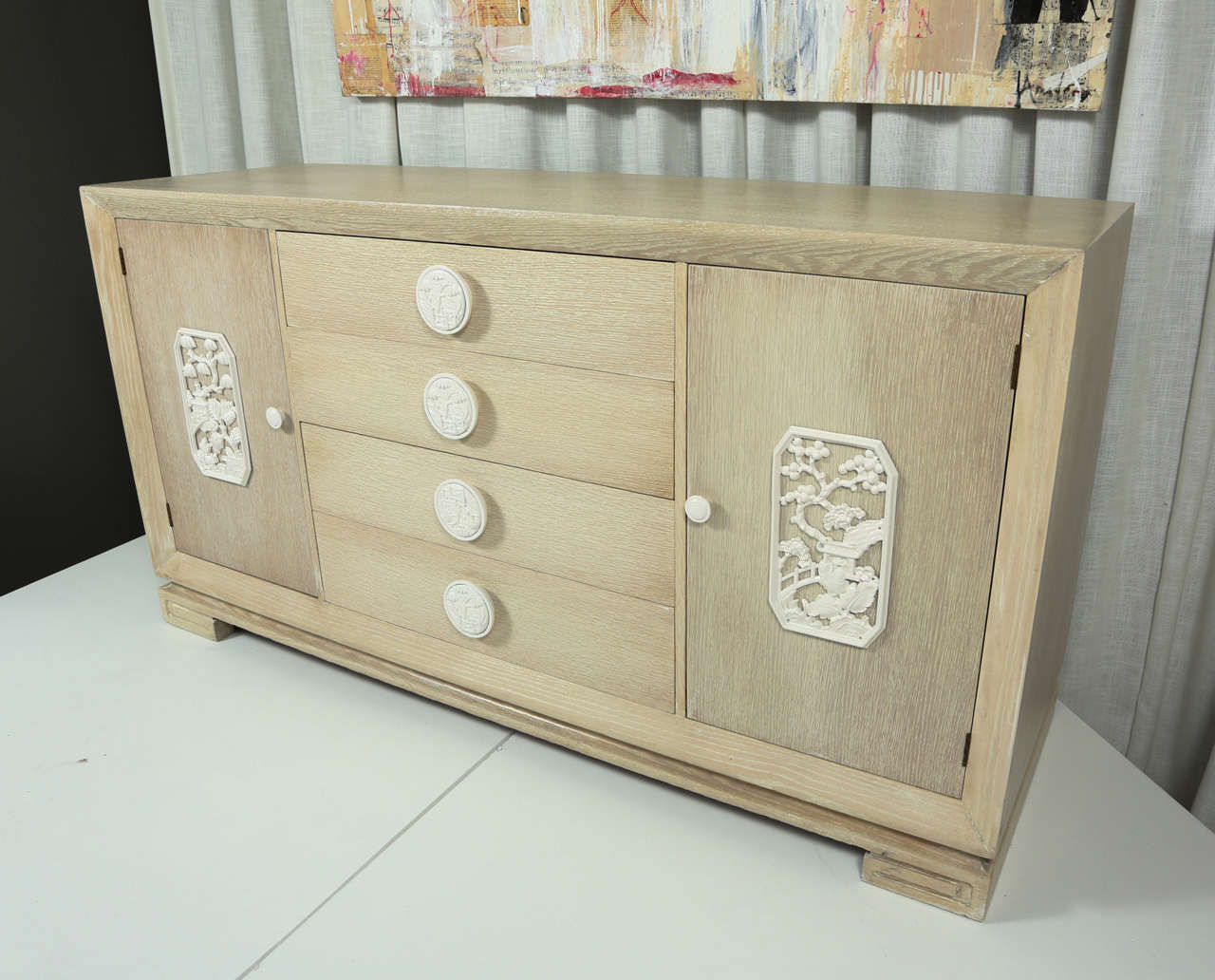 Bleached Sideboard in the Manner of James Mont