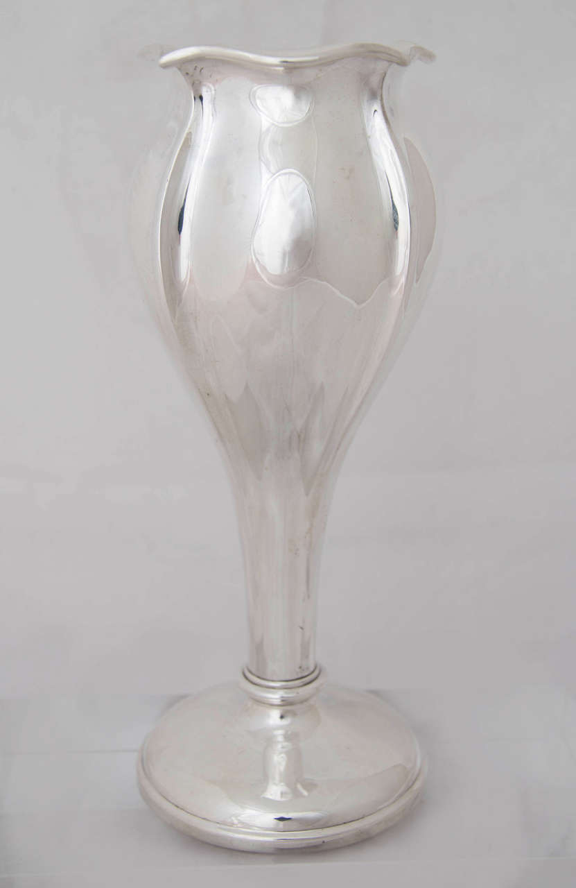 English Silver Vase