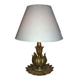 Antique 19th Century Gilt Wood Table Lamp