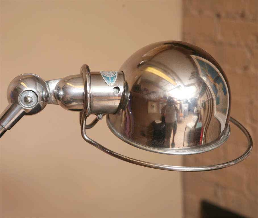 French Articulated Industrial Chrome Lamp,  