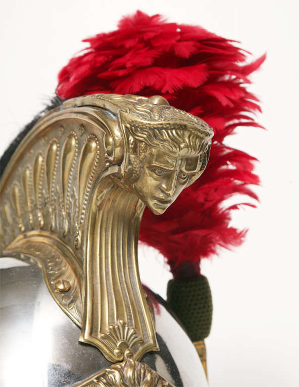 Silvered A NAPOLEON III CUIRASSIER REGIMENT HELMET.  FRENCH,  CIRCA 1850 For Sale