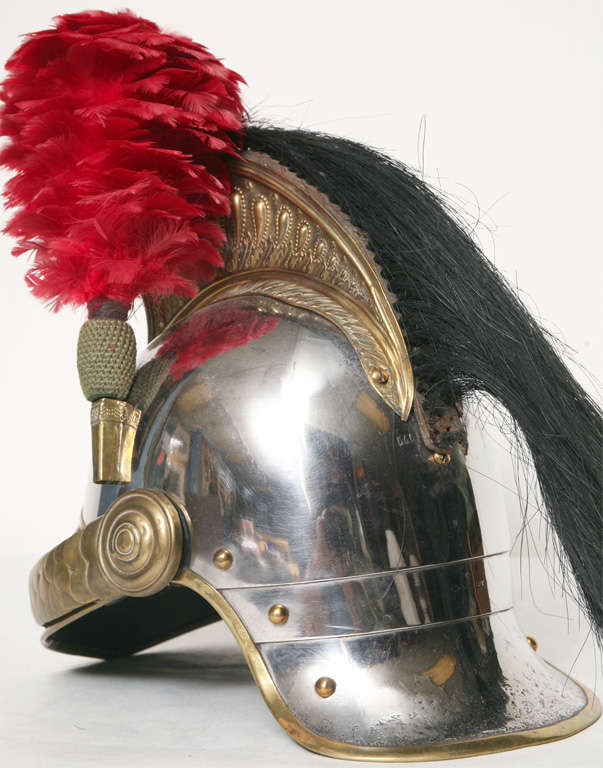 Brass A NAPOLEON III CUIRASSIER REGIMENT HELMET.  FRENCH,  CIRCA 1850 For Sale