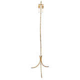 Single Brass Faux Bamboo Floor Lamp