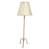 Suede Floor Lamp with Original Parchment Shade