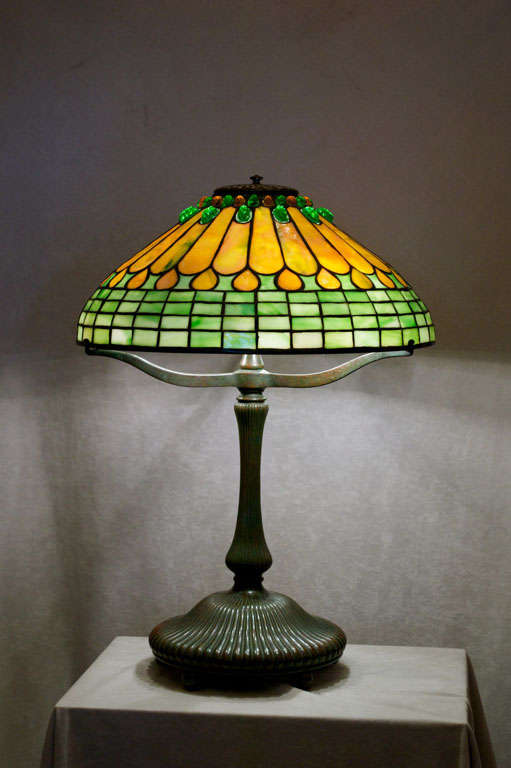 Tiffany Jewelled Feather Table Lamp