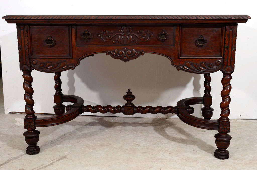 Oak Louis XIV Desk For Sale