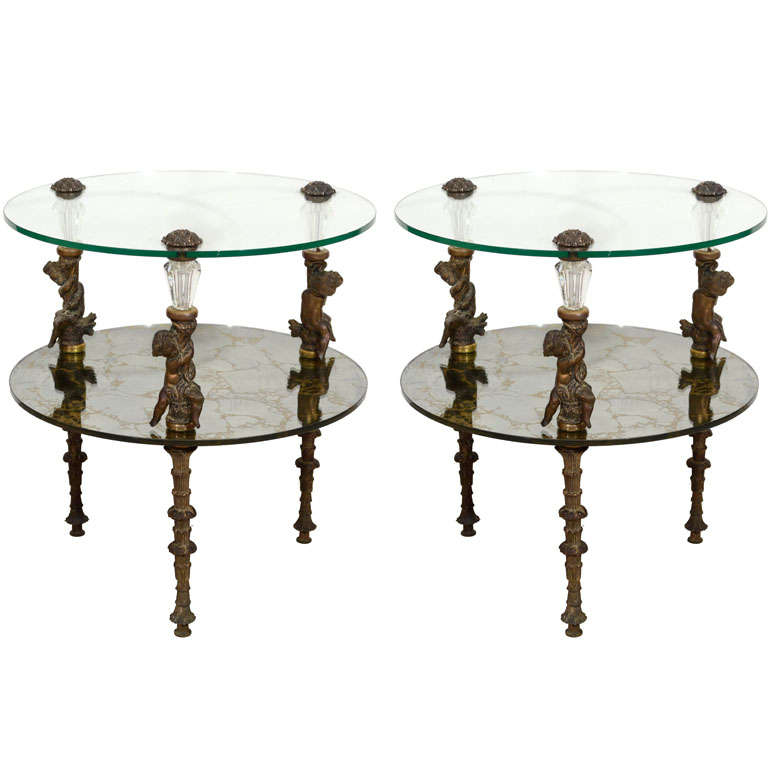 Hollywood Regency Side Tables For Sale