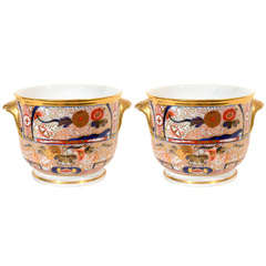 A Pair of Coalport "Nelson" Pattern Wine Coolers