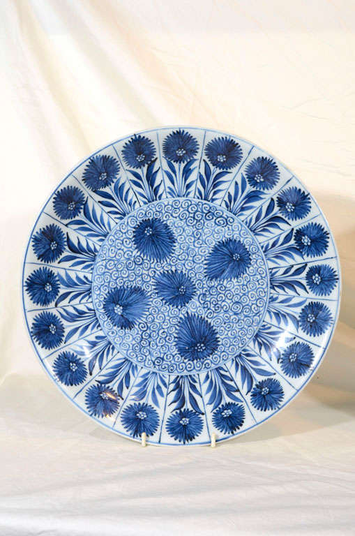 A Pair of Kangxi Blue and White Porcelain Chargers