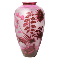 Important Russian Imperial Glass Factory  Cameo Vase