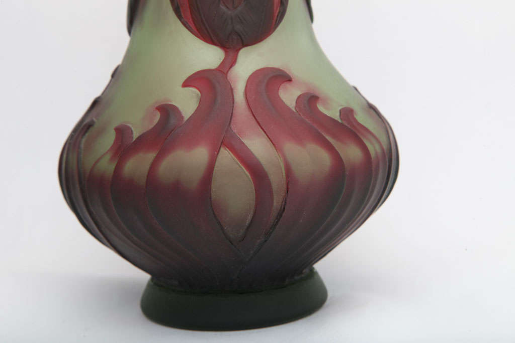 A Rare Signed Eugene Michel Cameo Glass Vase 2