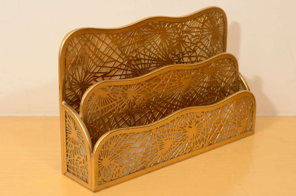 Tiffany Studios Letter Holder, Pine Needle In Excellent Condition For Sale In New York, NY