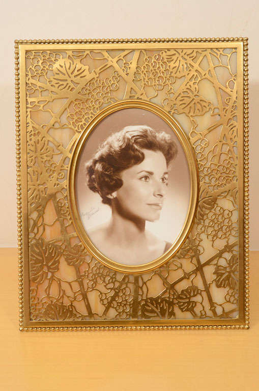 Tiffany Studios, Tiffany Favrile Picture Frame, Grape Pattern