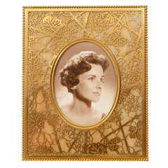 Tiffany Studios, Tiffany Favrile Picture Frame, Grape Pattern