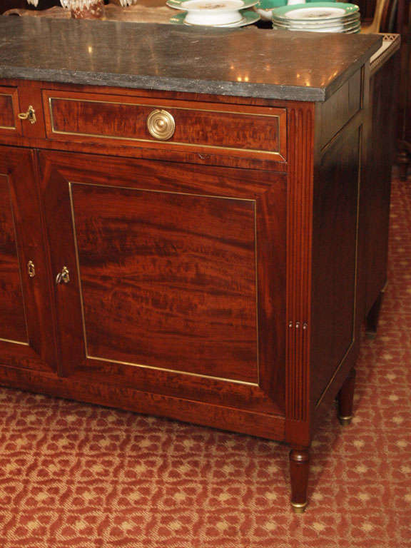 Louis XVI Early 19th Century French Mahogany Buffet For Sale