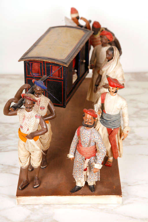 Folk Art Rare Anglo-Indian Palanquin
