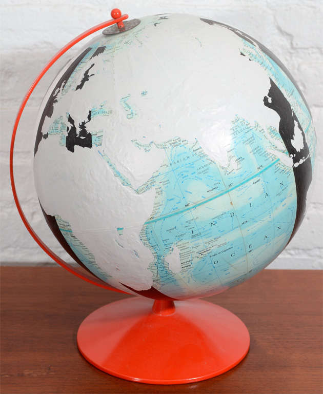 Vintage, Hand Painted Globe by Dylan Egon 1