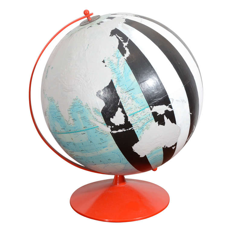 Vintage, Hand Painted Globe by Dylan Egon