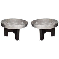 Ado Chale pair of side table in aluminum