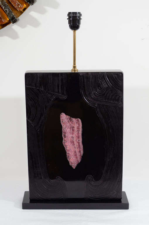 D&H - Pair Of Table Lamps Rhodochrosite