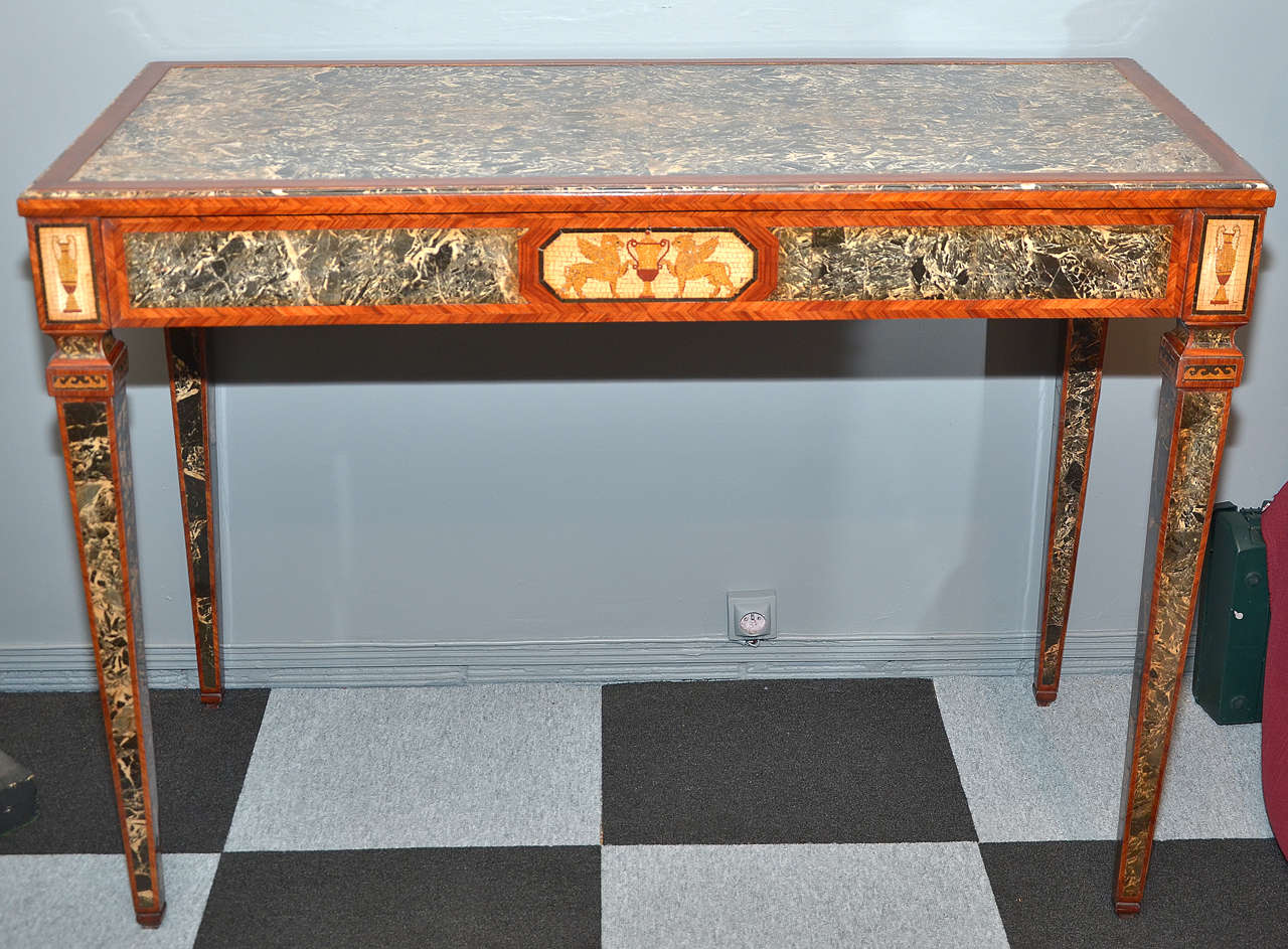 Two Mid-19th Century Louis XVI Style Console Tables