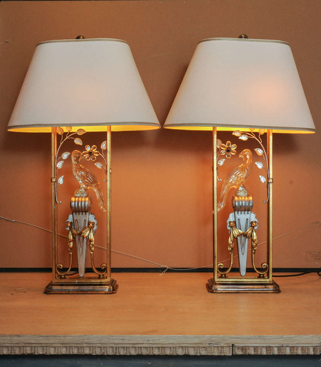French A pair of Maison Bagues tablelamps For Sale