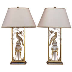 Vintage A pair of Maison Bagues tablelamps
