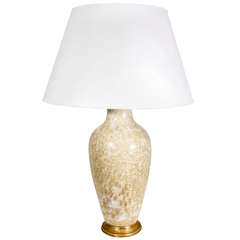 French Cream Crackle Lamp