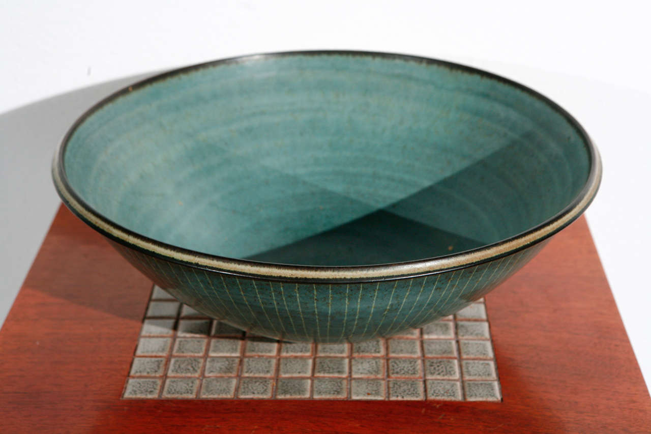 ceramicist Harrison McIntosh black and green bowl