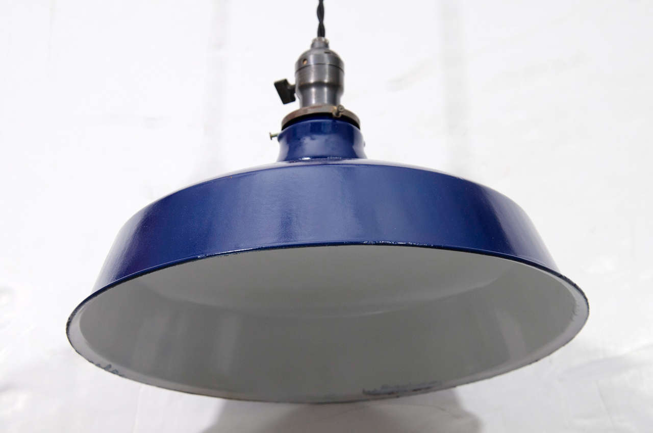 Mid-20th Century USA Blue Pendant Lights For Sale