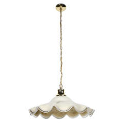Creamy Wavy Murano Pendant Lamp