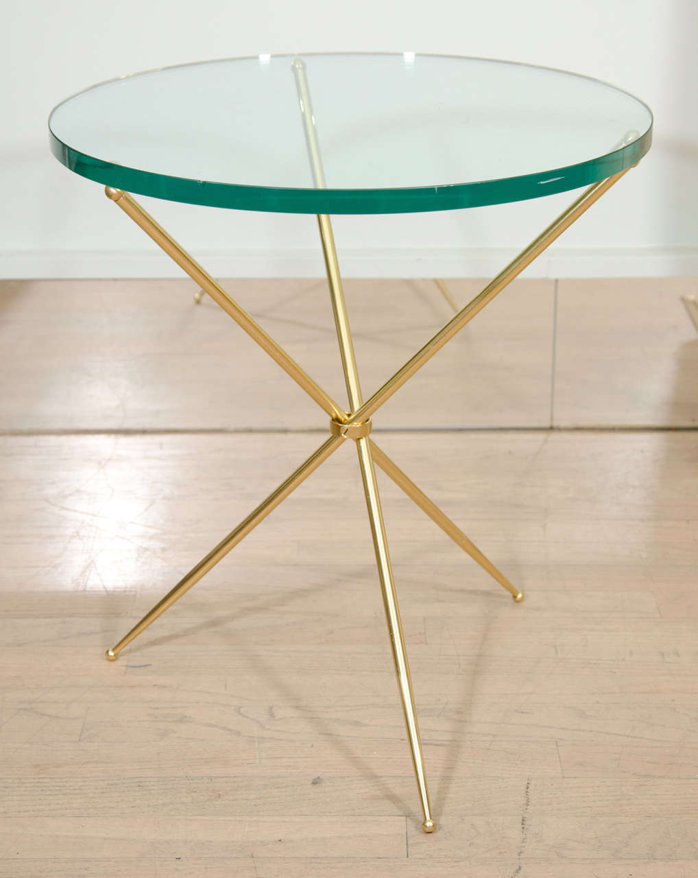 Elegant Brass Tripod Table