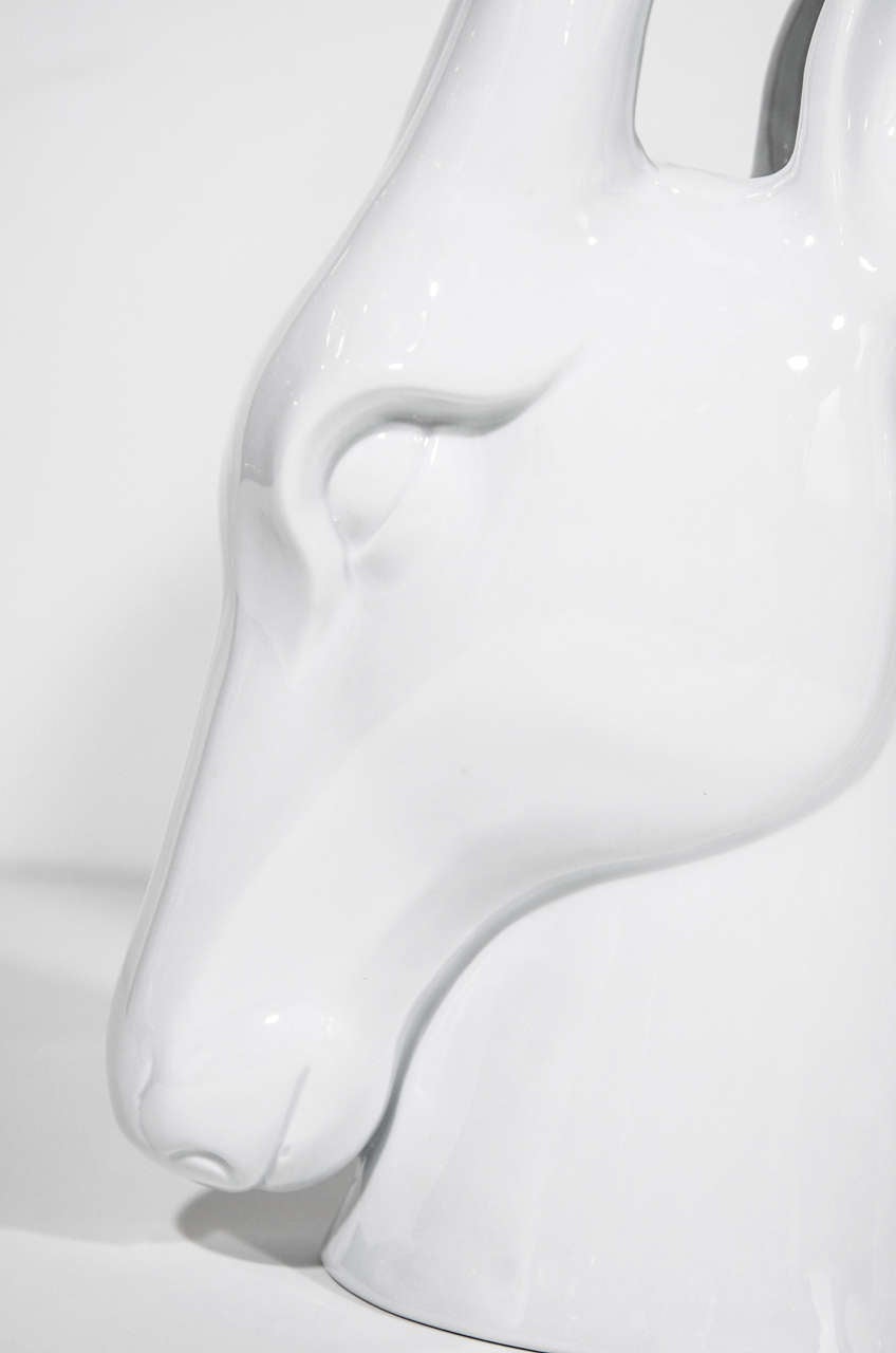 Pair Of Blanc De Chine Gazelle Sculptures 1