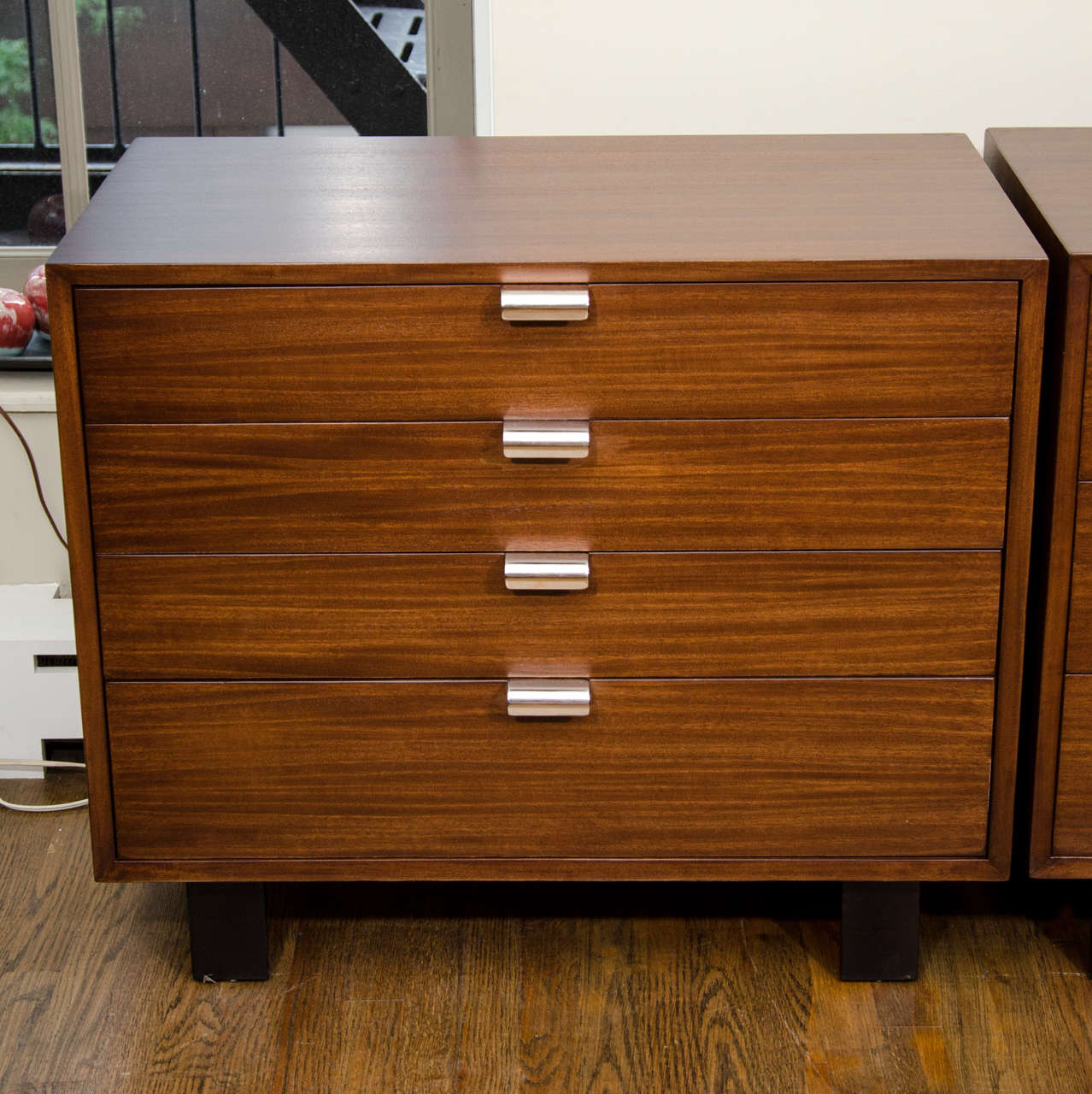 Two George Nelson Walnut Dressers with J Pulls In Good Condition In New York, NY
