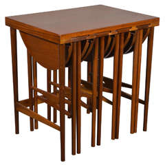 Bertha Schaefer Side Table with Set of Four Occasional Tables