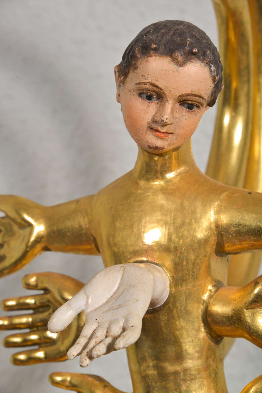 Gilt Pedro Friedeberg Sculpture For Sale