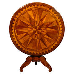 19th Century Italian Center Table with Parquetry Top