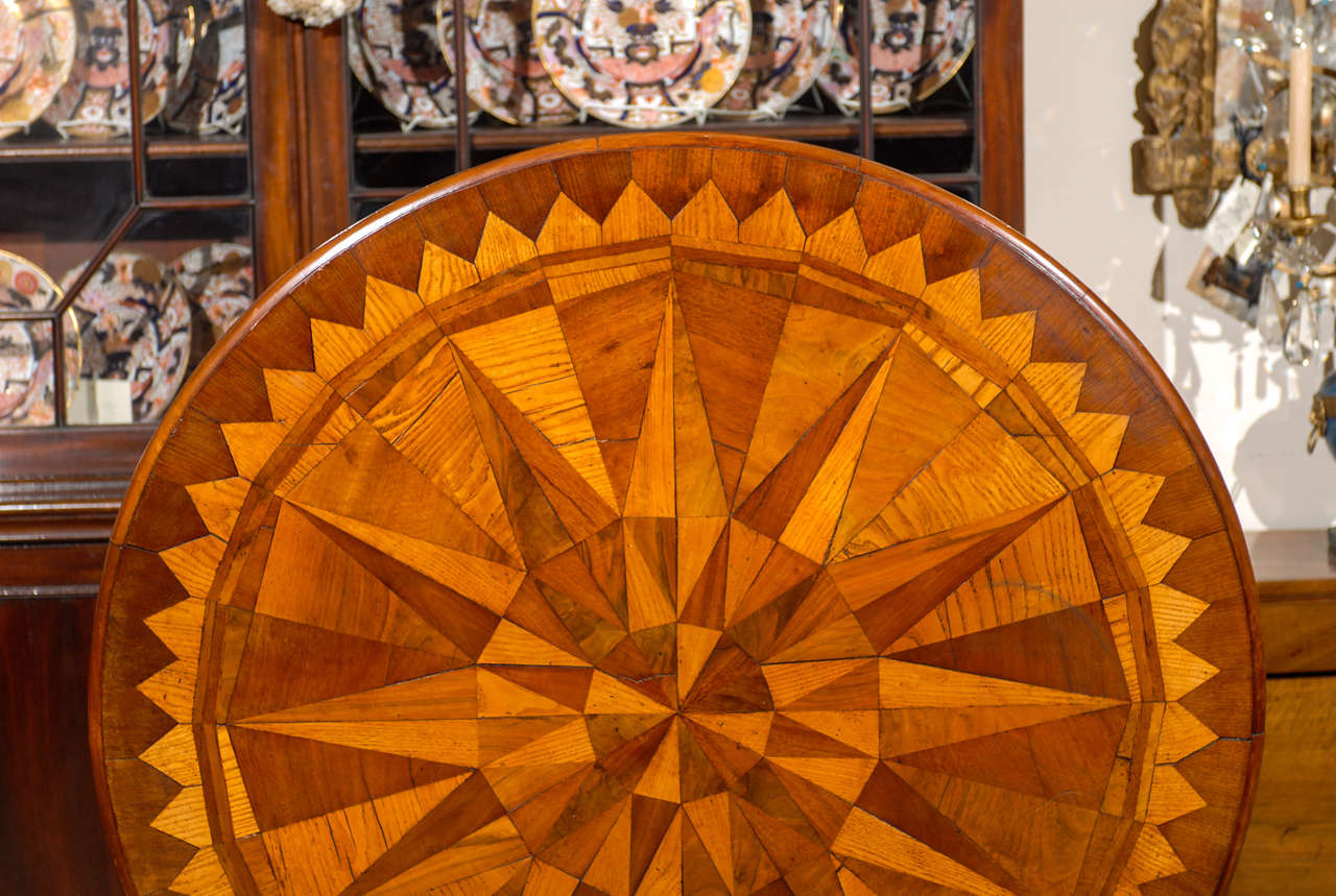 19th Century Italian Center Table with Parquetry Top 1