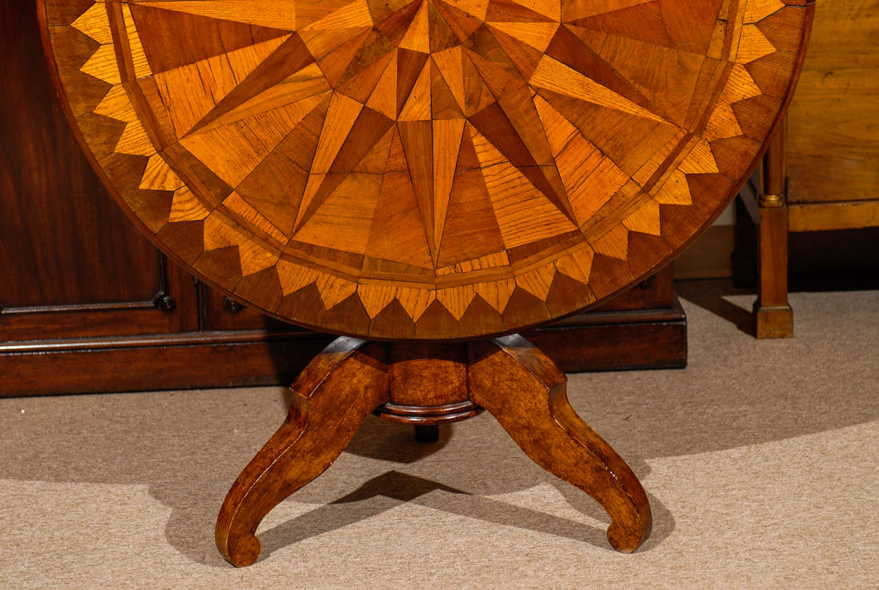 19th Century Italian Center Table with Parquetry Top 2