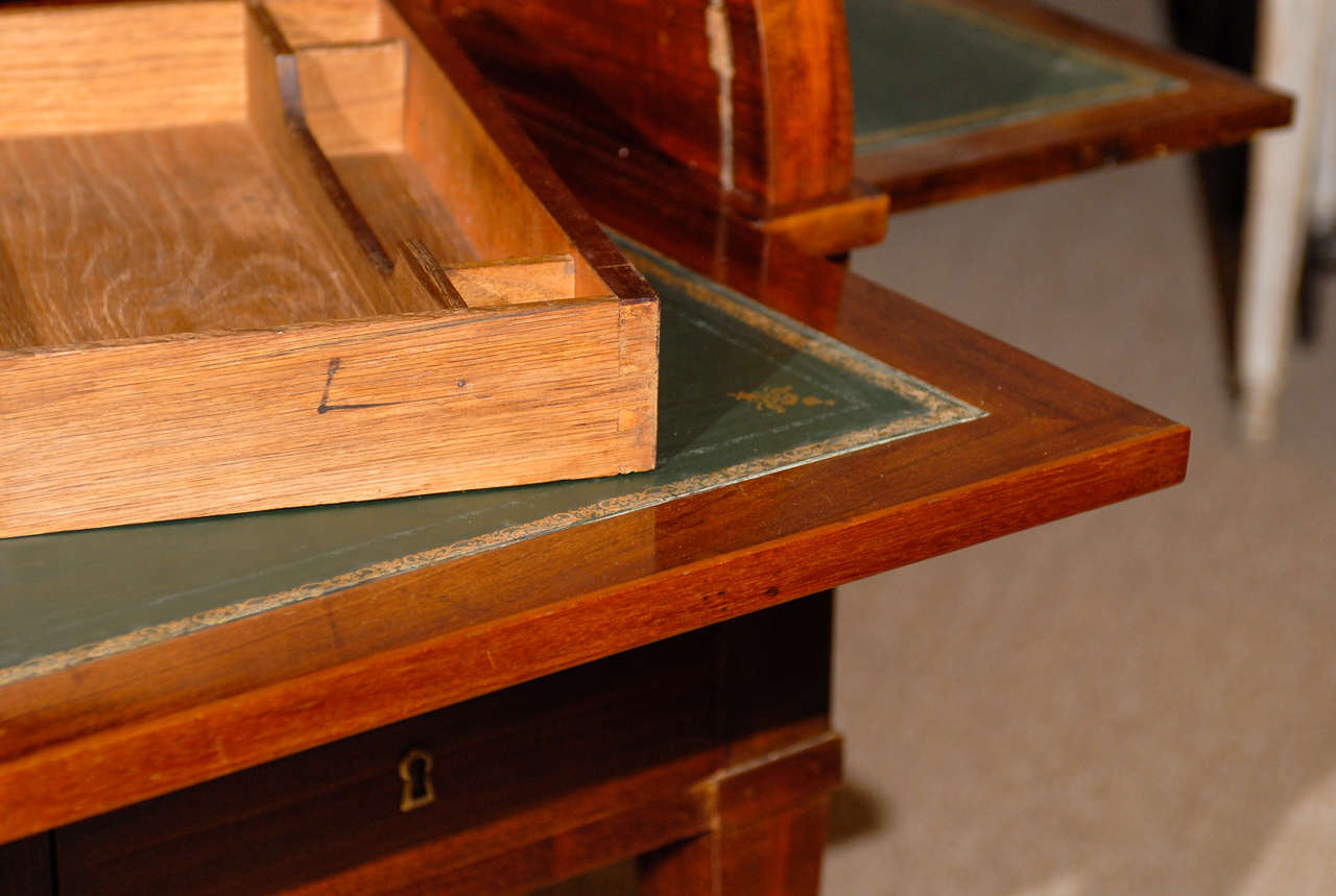 Large Louis XVI Style French Mahogany Cylindrical Bureau, 19th Century For Sale 2