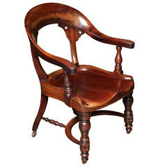 Antique 19th Century Mahogany Desk Chair